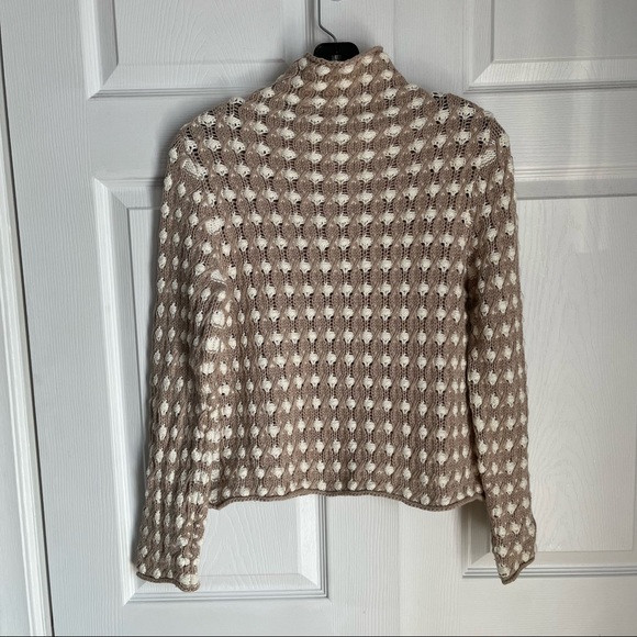 ANTHROPOLOGIE SLEEPING ON SNOW MOCK NEVK POPCORN SWEATER - Picture 4 of 8